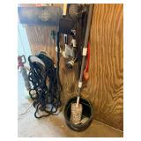Equine Grooming Supplies with Hose and Bucket