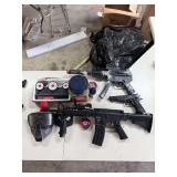 Airsoft Rifles, Handguns, Pellets, and Target Set