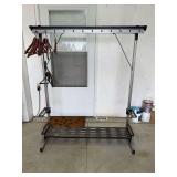 Rolling Clothing Rack with Hangers