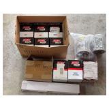 Assorted Filter Lot: Baldwin B202, Cross Hydraulic, Mahindra Transmission Filter, and Seatbelt