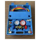Refrigerant Manifold Gauge Set with Hoses and Fittings