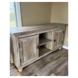 Wood Cabinet with Doors and Shelves