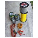 Lot of Assorted Rope, Duck Tape, Oregon Gatorline, and Pulleys