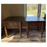 Pair of Wooden Side Tables with Drawer