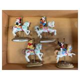 The New England Collectors Society Disney Characters Carousel Figurines