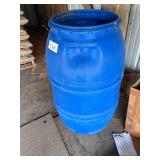Blue Plastic Barrel