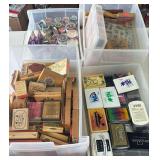 Crafting Rubber Stamps and Ink Pads Assortment