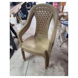 Tan Plastic Armchair