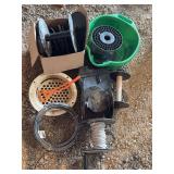 Assorted Wire Spools, Cable, and Plastic Accessories