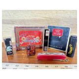 Vintage tobacco tins lighters and pocket knife