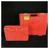 (2) Vintage Lego Red Plastic Carrying Cases