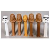 (7) Star Wars Pez Dispensers Chewbacca, C-3PO &>
