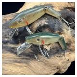 2 Vintage L&S MIRR O LURE Jointed Sinking Fishing