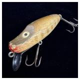 Vintage unmarked wooden river runt fishing lure
