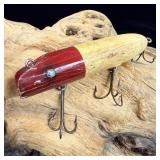 Shur Strike Red & White Bass Oreno Wooden fishing