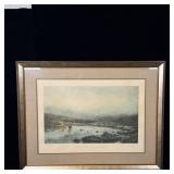 1893 framed lithograph by DOUGLAS Adams ï¿½ trout
