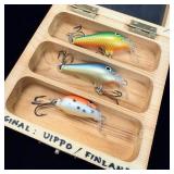 Showcase 3 Vintage Uippo Fishing Lures Finland