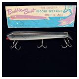 Wooden Bobbie Bait Record Breaking Muskie Lure In