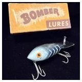 Vintage Bomber Fishing Lure 314 Black White w/