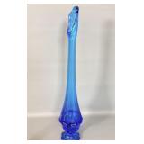 Fenton Valencia Colonial Blue Swung Vase 17