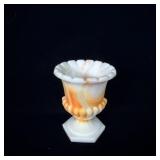 Vintage Akro Agate Slag Glass Toothpick Holder >