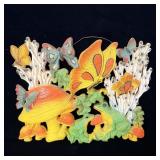 Large 1970's Hoco Mushroom, Butterfly and Frog >