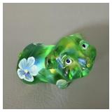 Fenton Handpainted Pansy Morning Piglet