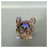 Vintage Rainbow Quartz French Bulldog 2.5'