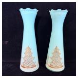 (2) MCM Bartlett Collins Aqua Blue Atomic Age >