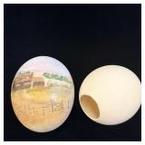 (2) Ostrich Eggs Handpainted