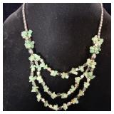 Vintage Jadeite & Hemotite Multi Strand Necklace