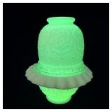 Fenton Custard Uranium Glass Persian Medallion >