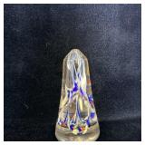 Vintage Twisted Stalagmite Blue Tower Paperweight>