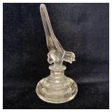 Vintage Weighted Crystal Glass Bird Perfume Bottle