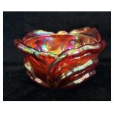 Imperial Carnival Glass Sunset Ruby Red Acanthus >