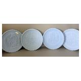 (4) Fenton Blue Satin Bicentenial Plates 8.5'