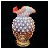 Fenton Cranberry Hobnail Mini Bud Vase with