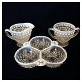 Anchor Hawking Moonstone  hobnail opalescent