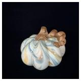 Handblown Murano Style Glass Pumpkin 4'