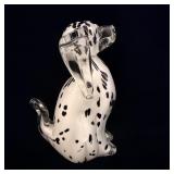 Murano Style Dalmation Glass Paperweight 6.5'