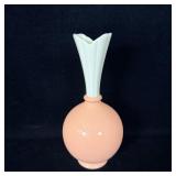 Vintage Lenox High Bulbous Coral & Ivory Fluted >