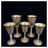 (5) Valero Silver Plate Grape Vine Motif Wine >