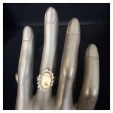 Sterling Silver Mother of Pearl Ring sz 4