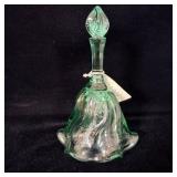 Fenton Teal Green Paisley Bell Double Crimp Bell
