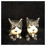 (2) Vintage Wales Japan Ceramic Boston Terrier >