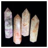 Crystal Towers Sunstone, pink Turmaline, money