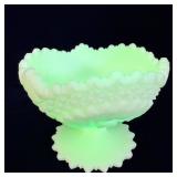 Fenton Custard Uranium Glass Pinwheel Hobstar >