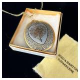 vintage Reed & Barton Damascene pendant