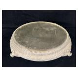 Antique Van Bergh Silver Plated Beveled Mirror >