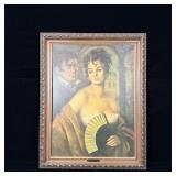 Framed Lithograph Print 'Lady of Castle' by Jose >